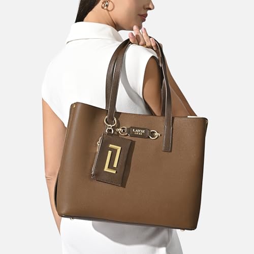 Lavie Luxe Women's Duo Chloe 3 Compartment Tote Handbag | Tote Bag For Work | Ladies Purse | Stylish Shoulder Bag | Gift For Women