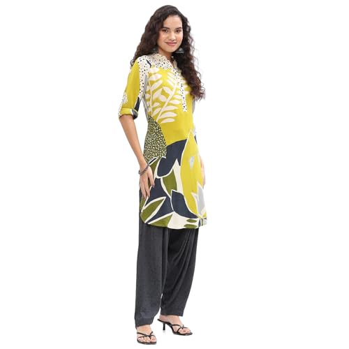 BIBA Women's Rayon Kurta Sets (2PCSET2724AW24JALP_Jalapeno