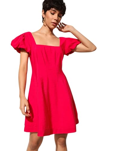 ONLY Women's Fit and Flare Red Dress