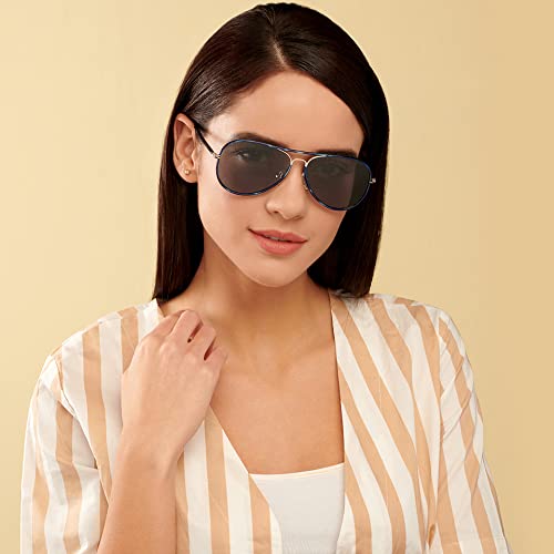 John Jacobs 100% UV Protected | Silver-Brown Full Rim Round | Stylish & Premium Sunglasses | For Men & Women | Medium | JJ S13871