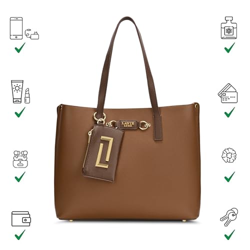 Lavie Luxe Women's Duo Chloe 3 Compartment Tote Handbag | Tote Bag For Work | Ladies Purse | Stylish Shoulder Bag | Gift For Women