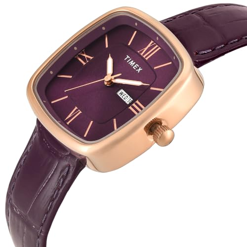 TIMEX Square 32mm Purple Dial Analog Women Watch - TWEL20606