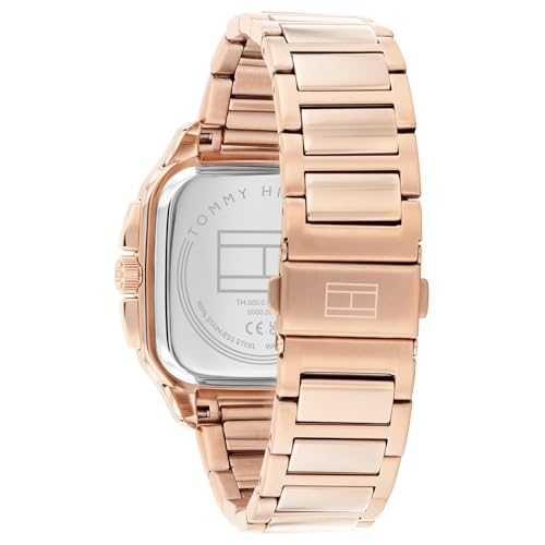 Tommy Hilfiger Herald Japanese Quartz Analog with Black Dial Rose Gold Stainless Steel Strap Watch for Men - TH1792224