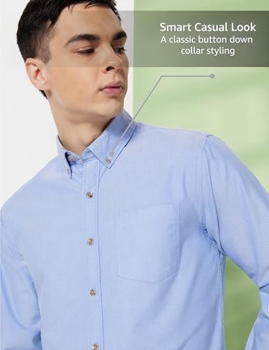 Symbol Premium Men's Stylish Solid All Day Fresh Buttondown Casual Shirt - Regular Fit | Plain | Full Sleeve | Cotton Semi Formal Wear (Available in Plus Size & Combo Pack)
