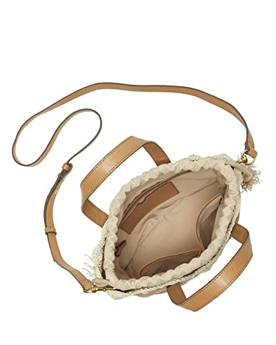 Lucky Brand Toni Leather Satchel, Tan Multi, One Size