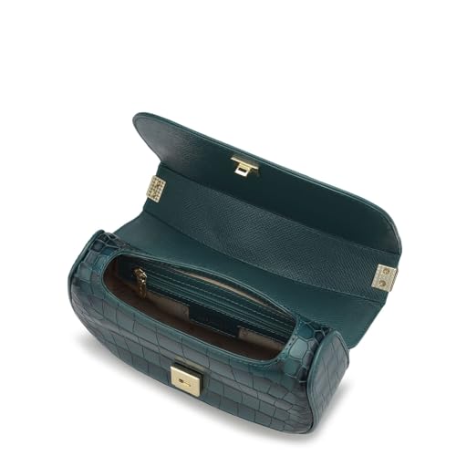 Da Milano Genuine Leather Blue Shoulder Bag (01798) (Small)