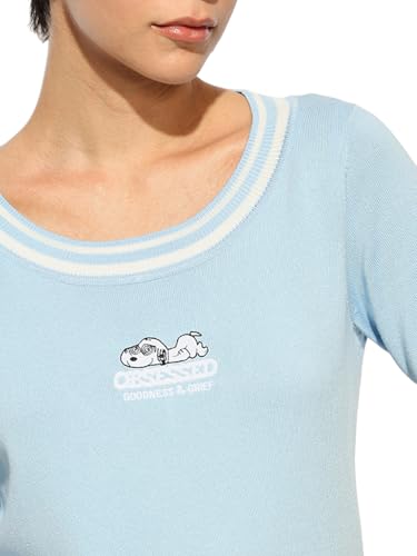 ONLY Women's Regular Light Blue T-Shirt