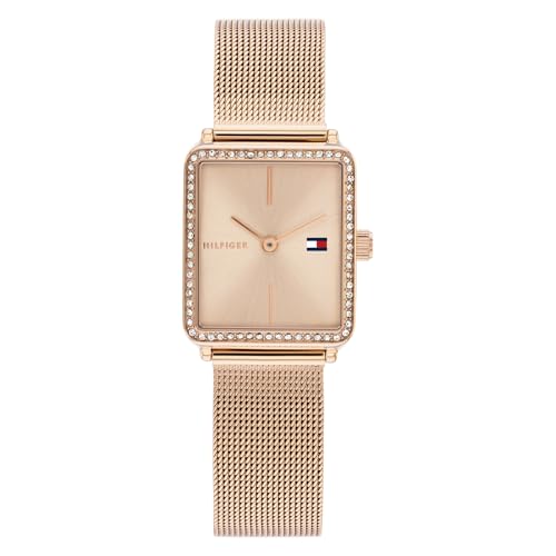 Tommy Hilfiger Tea Quartz Analog with Brown Dial Gold Stainless Steel Strap Watch for Women - TH1782792
