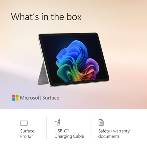 Microsoft New Surface Pro 12" - Windows 11 Home Copilot+ PC - LCD PixelSense Touchscreen - Qualcomm Snapdragon X Plus (8 Core) - 16GB RAM - 256GB SSD - Platinum - EP2-27654
