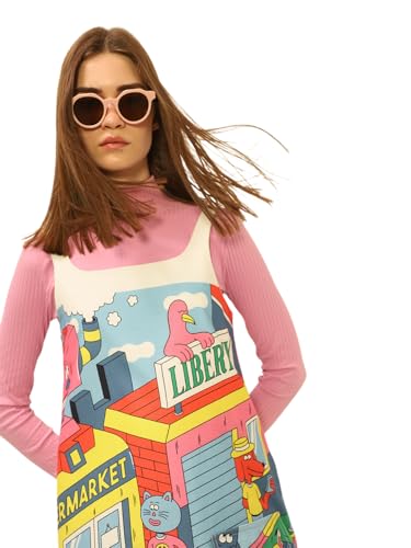 ONLY Women's Fit and Flare Multicolor Dress