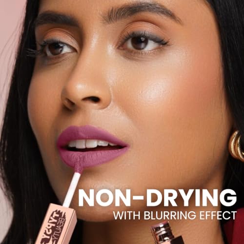 Typsy Beauty ON 'n' OFF Lipstick & Eraser | 12 Hr Stay Creamy Matte Formula (Chocolate Brown) | Smudge & Transfer Proof | Nourishing Remover Oil & Leave-On Mask | Vegan | 8 shades | 2.5 ml x 2.5 ml