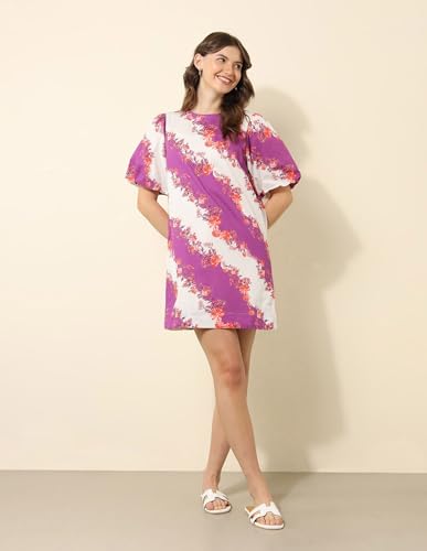 U.S. POLO ASSN. Women's Cotton Shift Mini Dress (UWSS25DRS160 Multicolor