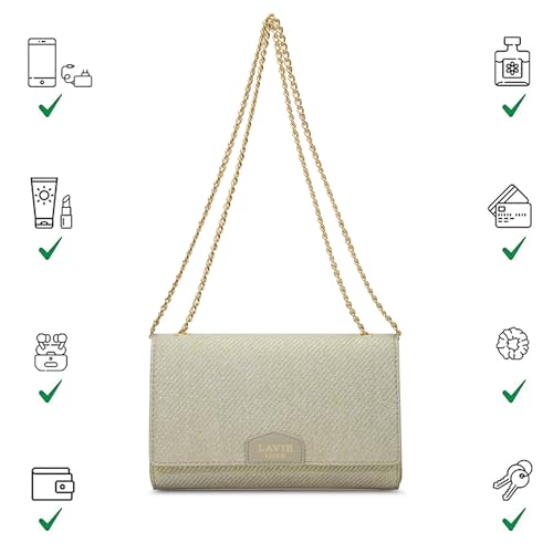 Lavie Luxe Women's Glam Lauren Flap Cross Body Sling Bag | Ladies Purse Handbag | Gift for Women