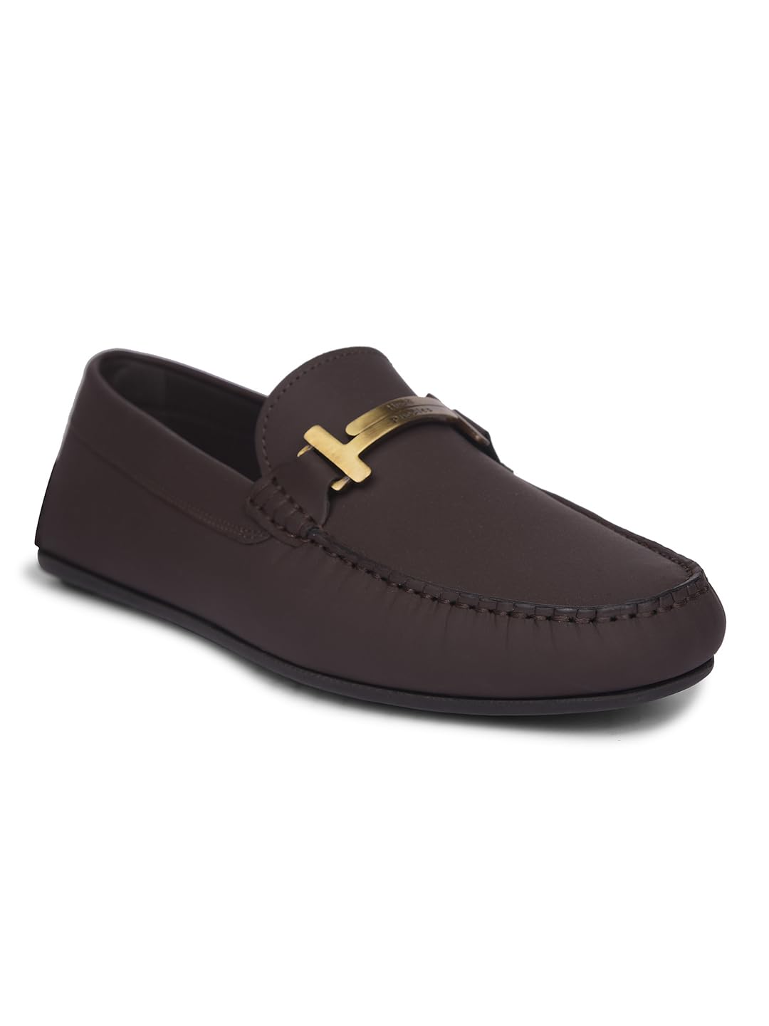 Hush Puppies 8544 Jackson Satin Trim Casual Loafer Shoes for Men |Premium Cow Nappa Leather|Perfect Casual outings, Office wear|Formal wear|Business| Meetings|Daily|Lightweight. Size- 7 Brown