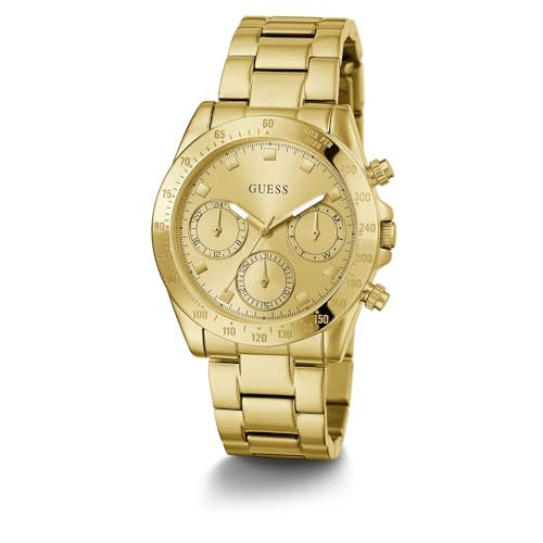 GUESS Women Champagne Round Dial Multi Function Watch - GW0314L2M