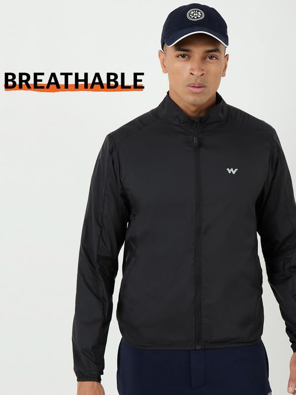 Wildcraft Men Nylon Windcheater| Jacket (Black, XL)