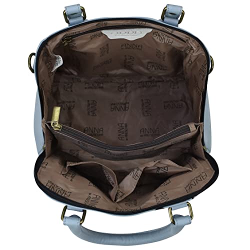 Anna by Anuschka Hand-painted Leather Organizer Satchel, Garden Jewels, One Size