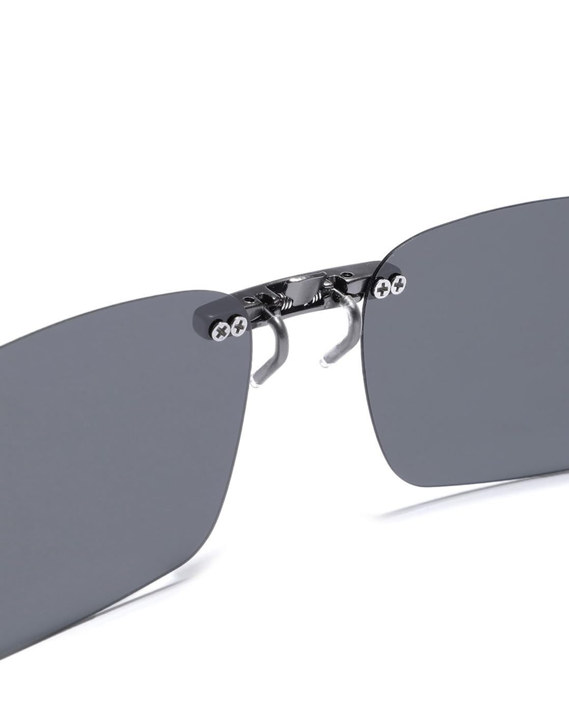 Carlton London Black Toned Polarised Lens Sunglass Clip for unisex