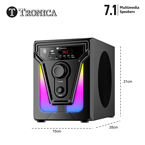 TRONICA PS07 Premium Series 7.1 Digital 60W Bluetooth Home Theater System PenDrive FM Aux TV Compatible with All Function Remote
