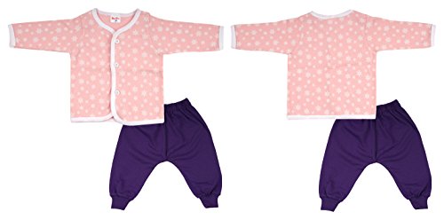 Fareto Unisex Cotton Clothing Set (Combo Pack-(2-7)-0-6 Months, Multi-Coloured, 0-6 Months) Multicolour