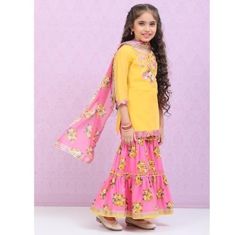 BIBA GIRL SOLID RELAXED KID(KW4755_YELLOW-VIOLET_15)