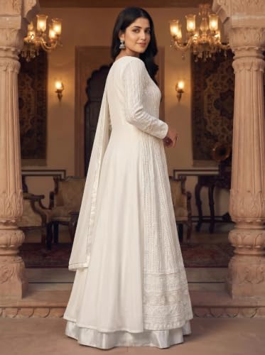 RUDRAPRAYAG Women Maxi Gown White