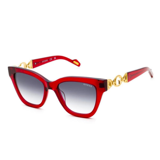 GUESS 100% UV protecetd | Gradient | Medium | Full Rim | Square | Frame: Red | Lens: Grey