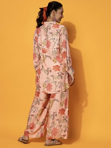 Libas Womens Printed Silk Blend Co-ord Set for Women