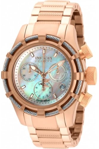 Invicta Women's Bolt Quartz Watch with Stainless Steel Strap, Rose Gold, 20 (Model: 90010), Rose Gold, Quartz Watch, Rose Gold, Quartz Watch