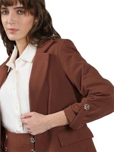 VERO MODA Women's Regular Fit Brown Blazer