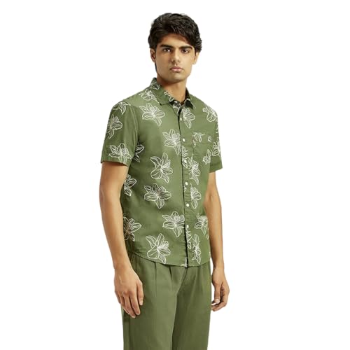 Levi's Men's Slim Fit Shirt (1105_Green