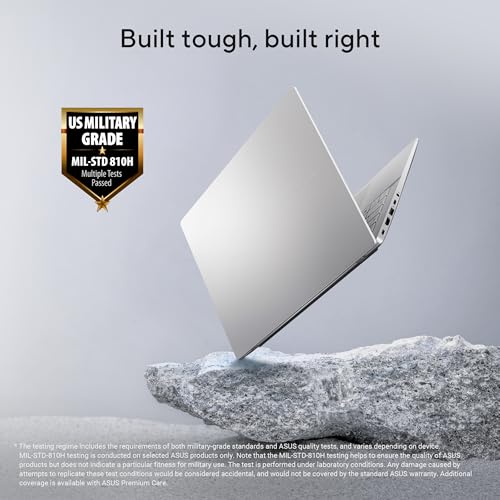 ASUS Vivobook S14, Intel Core Ultra 7 255H, Metallic Design Laptop(Intel iGPU/16GB RAM/512GB SSD/FHD+/14"/60Hz/Windows 11/M365 Basic (1Year)*/Office Home 2024/Cool Silver/1.4 Kg) S3407CA-LY084WS