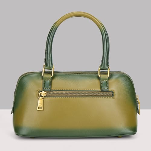 Caprese Dee Small Satchel Bag for Women with Adjustable & Detachable Strap & Zipper Closure | Perfect for Parties, Weddings, and Special Occasions (Dill Green)