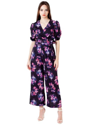 Zink London Women's Black Printed Wrap Top