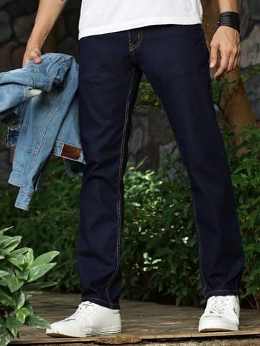 Thomas Scott Men's | Smart | Regular Fit | Mid-Rise | Clean Look | Stretchable | Jeans (TSJ224_Indigo_38)