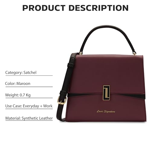 Lavie Signature Women's Avalon Laptop Tote Handbag | Fits Upto 15 Inch Laptop | Laptop Bag for Work | Ladies Purse | Stylish Shoulder Bag | Gift For Women