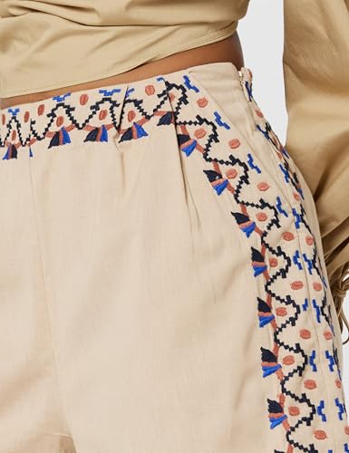 VERO MODA Women Regular Fit High-Rise Beige Shorts