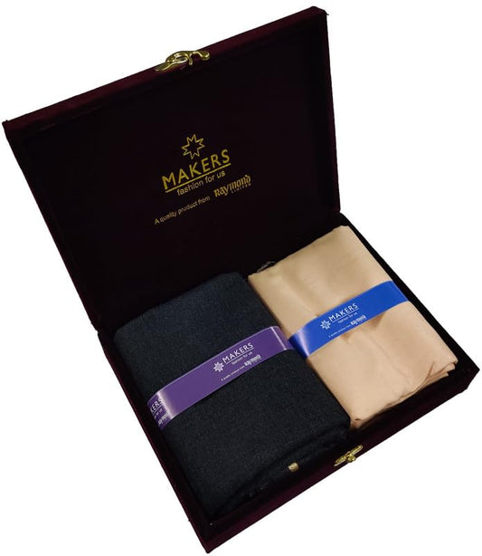 Raymond Fabrics Men's Cotton Shirt and Trouser Unstitched Fabric Set - Velvet Gift Pack (Multicolour_Free Size) 24