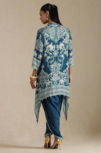 Soch Women's Viscose Kurta Set (RSD-FWS5KS10818_Teal Blue