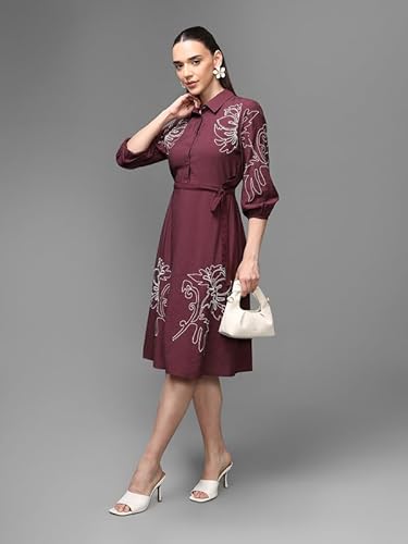 Kazo Abbey Midi Dress (Wine_L)