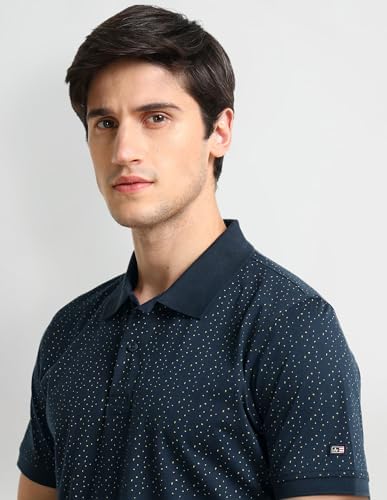 Arrow Men's Regular Fit Polo Shirt (ASAHTS3516_Navy