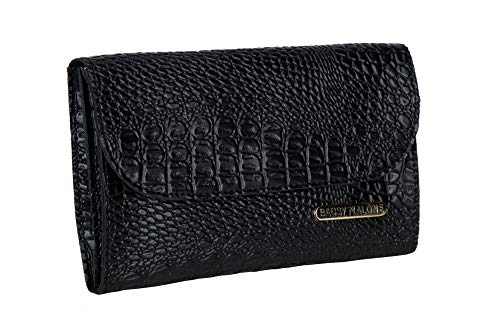 Bagsy Malone Stylish Clutch-Croco Black | HANDBAG