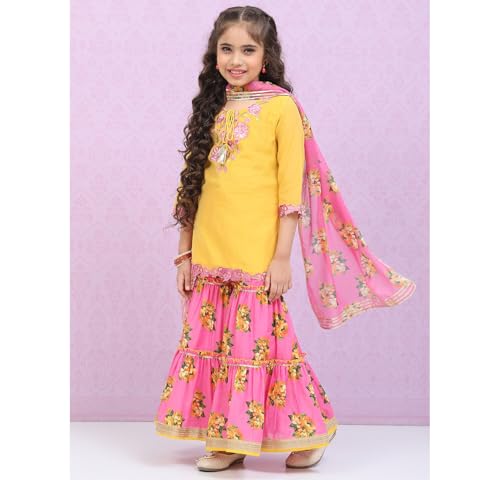 BIBA GIRL SOLID RELAXED KID(KW4755_YELLOW-VIOLET_15)