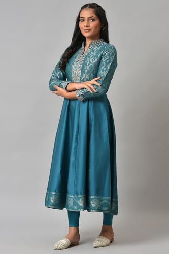 Wishful Women's Rayon Dress (22AUSP11115-312444_Teal