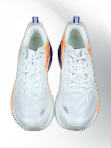 XTEP Mens High Energy Rebound I Anti-Slip I Stable Nylon TPU Support I CPU Outsole ACE Tech Running Shoe I White/Orange/Blue