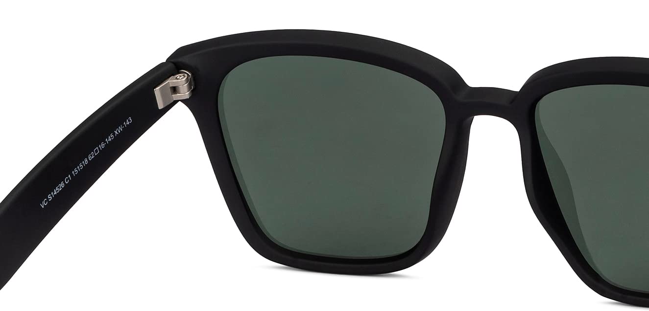 Vincent Chase HAVANA By Lenskart | Full Rim Square Branded Latest and Stylish Sunglasses | Polarized and 100% UV Protected | For Men & Women | Large | VC S14526