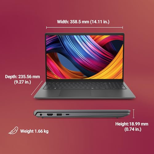 Dell 15 AI Powered Laptop, Intel Core Ultra 5 225H, 8GB DDR5 RAM, 512GB SSD, 15.6" FHD Anti-Glare Display, Intel Arc Graphics, Standard Keyboard, Dedicated Copilot Key, Black, Win11 Home + MSO H&S'24