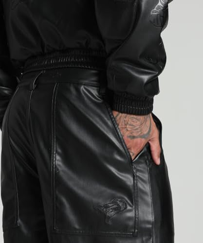 Puma | Super Oversized Pleather Pants | Black | 34