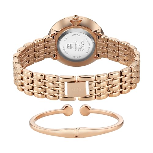 Titan Raga Glimmers Quartz White Round Dial Women's Watch | Water Resistant Watch | Watches for Women Analog - 95336WM01F