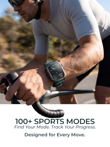 inear INWATCH+ 2.01 Smartwatch | Bluetooth Calling with Wireless Charging | 100 Hrs Battery | IPX4 Water Resistant | Fitness Tracker | Heart Rate & Sleep Monitor | Android & iOS Compatible | Green